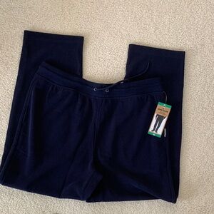 Eddie Bauer Men's Dark Blue textured lounge pants